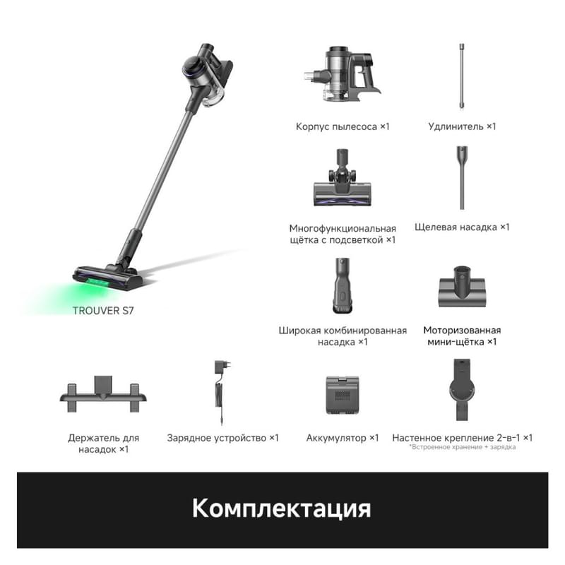 Вертикальный пылесос Trouver S7 - фото #1, Technodom.kz
