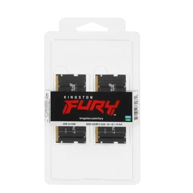 Оперативная память DDR5 SODIMM 32GB(16GBx2)/5600Mhz Kingston FURY Impact PnP [KF556S40IBK2-32] - фото #2, Technodom.kz