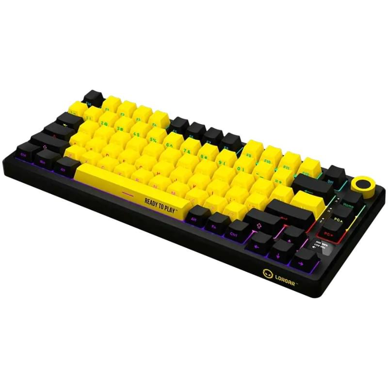 Игровая клавиатура беспроводная Lorgar Pro KBP7075W, Black/Yellow - фото #1, Technodom.kz