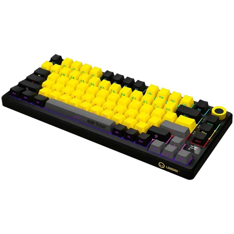 Игровая клавиатура беспроводная Lorgar Pro KBP7075W, Black/Yellow - фото #6, Technodom.kz
