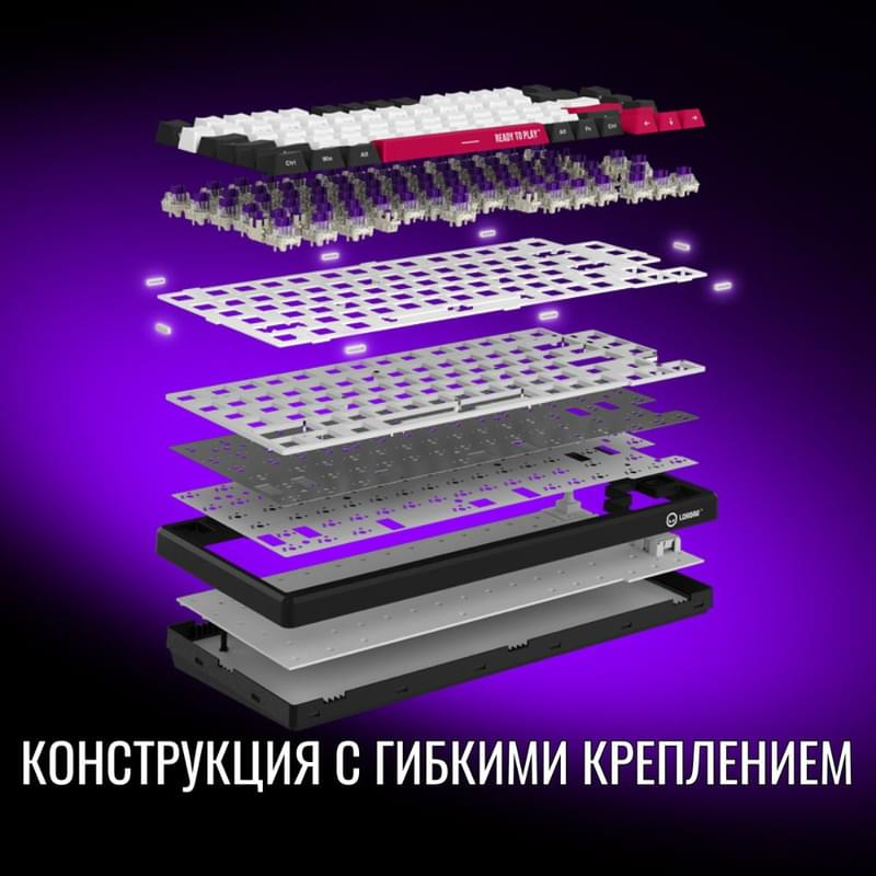 Игровая клавиатура беспроводная Lorgar Pro KBP70MW, Black/Red - фото #5, Technodom.kz