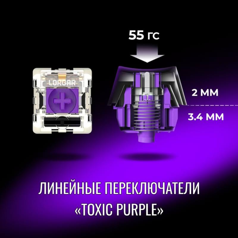 Игровая клавиатура беспроводная Lorgar Pro KBP70MW, White - фото #3, Technodom.kz
