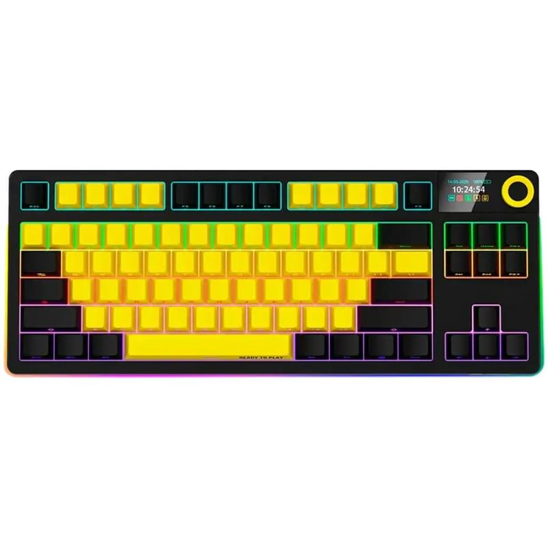 Игровая клавиатура беспроводная Lorgar Pro KBP70TKLW, Black/Yellow - фото #0, Technodom.kz