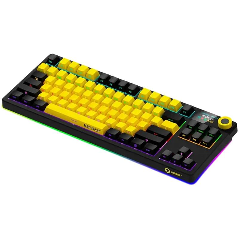 Игровая клавиатура беспроводная Lorgar Pro KBP70TKLW, Black/Yellow - фото #1, Technodom.kz
