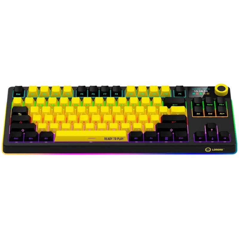 Игровая клавиатура беспроводная Lorgar Pro KBP70TKLW, Black/Yellow - фото #2, Technodom.kz