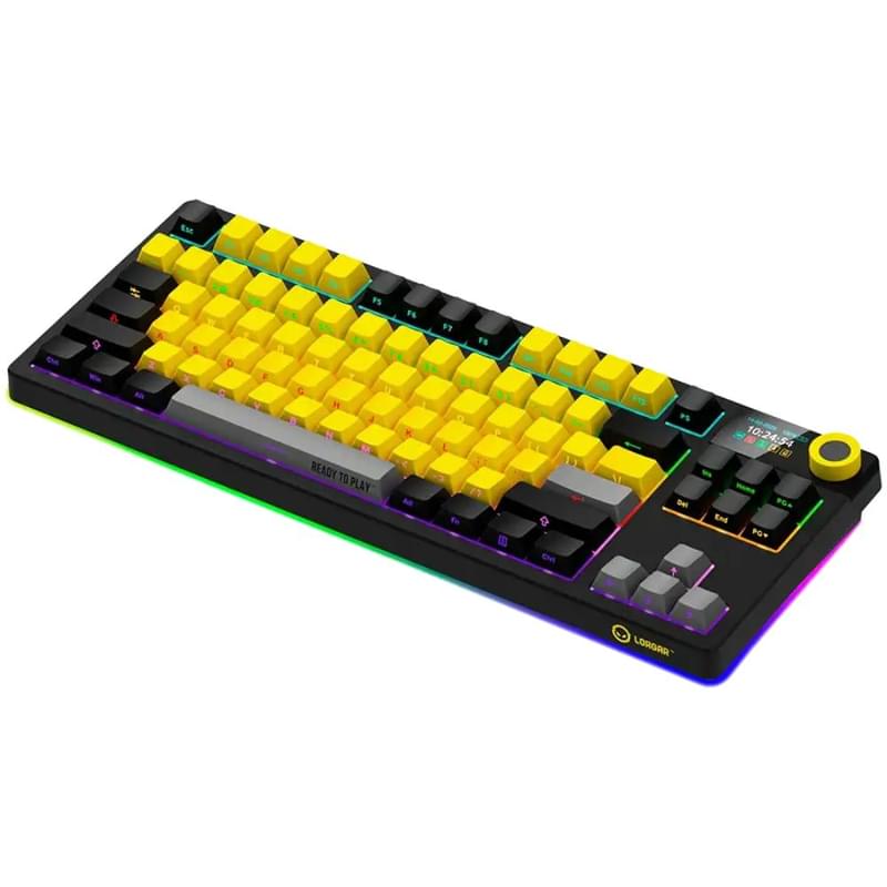 Игровая клавиатура беспроводная Lorgar Pro KBP70TKLW, Black/Yellow - фото #6, Technodom.kz