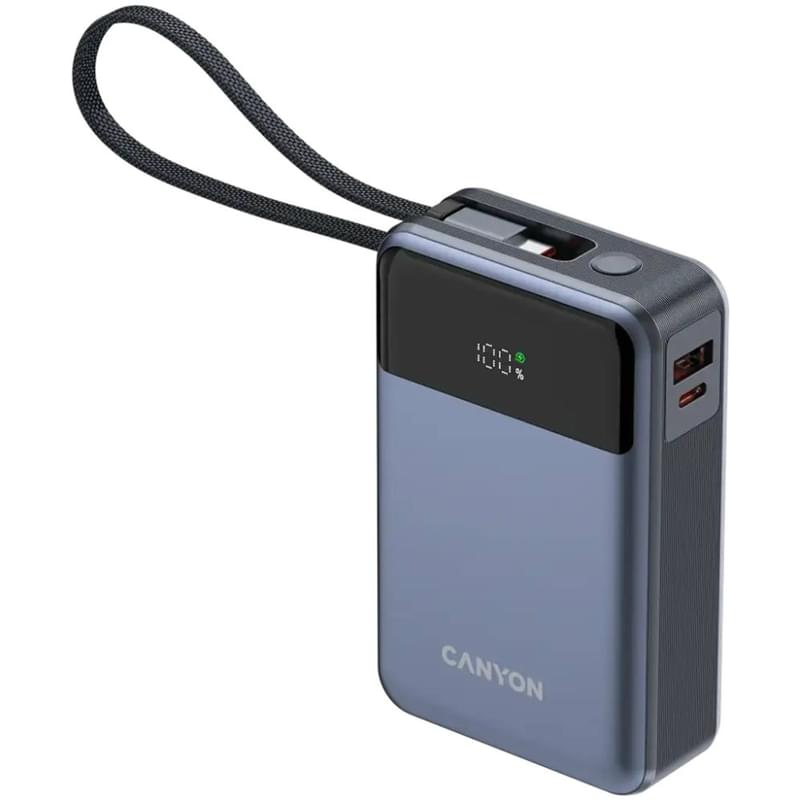 CANYON OnPower 600 сыртқы аккумуляторы, 20000mah, 65 Вт, кірістірілген кабелімен - фото #2, Technodom.kz