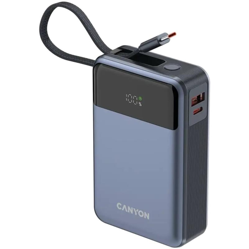 CANYON OnPower 600 сыртқы аккумуляторы, 20000mah, 65 Вт, кірістірілген кабелімен - фото #5, Technodom.kz