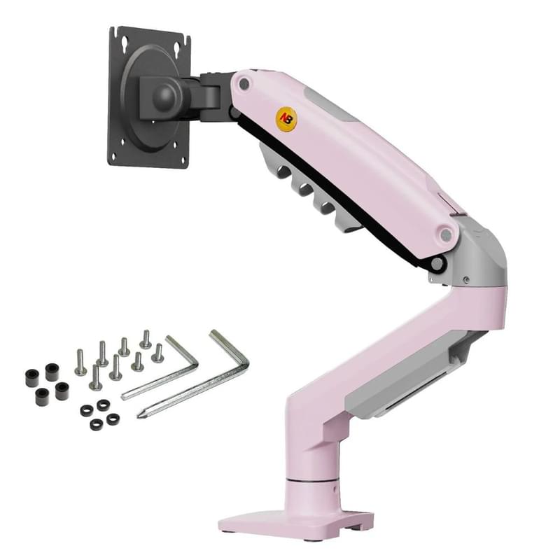 Кронштейн настольный для 1 монитора North Bayou F80-XJ 17"-30" 2-9кг VESA 100 Pink [F80-XJ Pink] - фото #2, Technodom.kz