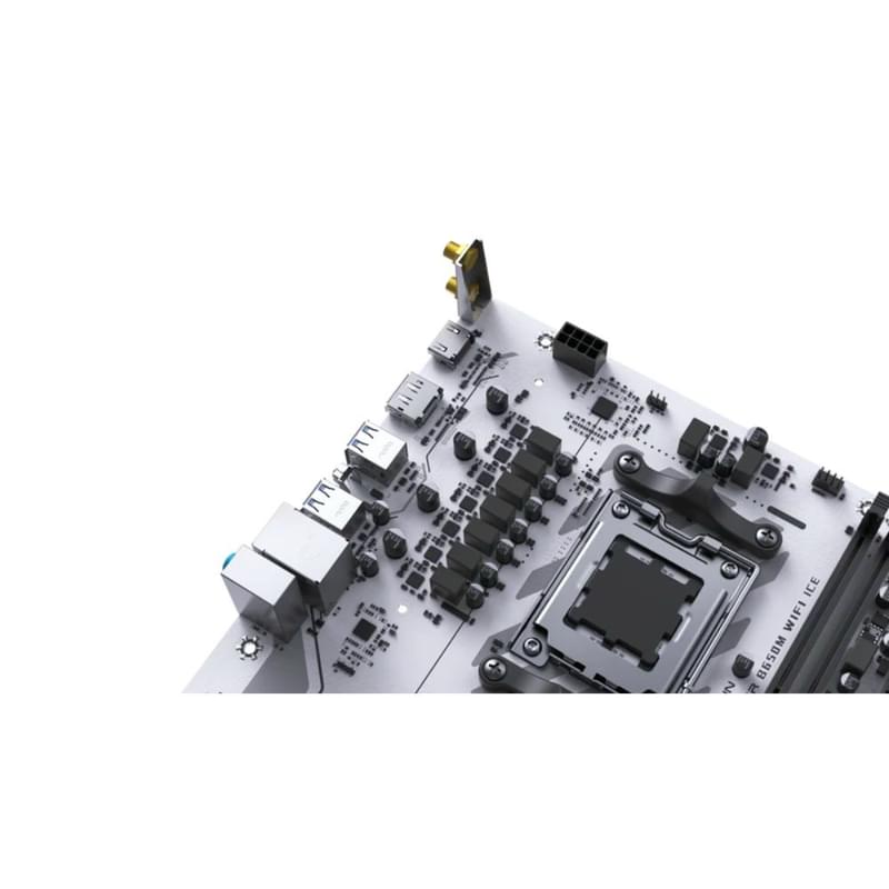Материнская плата Maxsun MS-Challenger B650M WIFI ICE AM5 2DDR5 1xPCI-Ex16 (HDMI+DP) mATX - фото #3, Technodom.kz