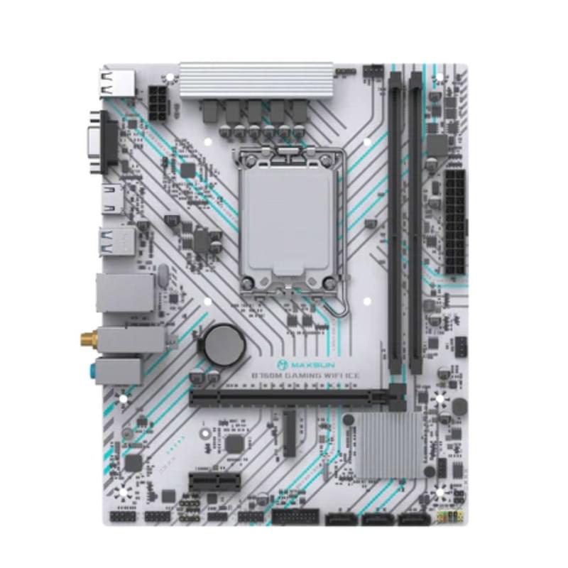 Материнская плата Maxsun MS-B760M GAMING WIFI ICE LGA1700 2DDR4 1xPCI-Ex16 (HDMI+DP) mATX - фото #1, Technodom.kz