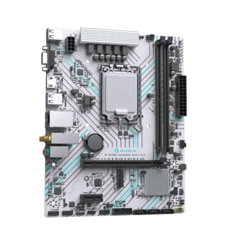 Материнская плата Maxsun MS-B760M GAMING WIFI ICE LGA1700 2DDR4 1xPCI-Ex16 (HDMI+DP) mATX - фото #2, Technodom.kz
