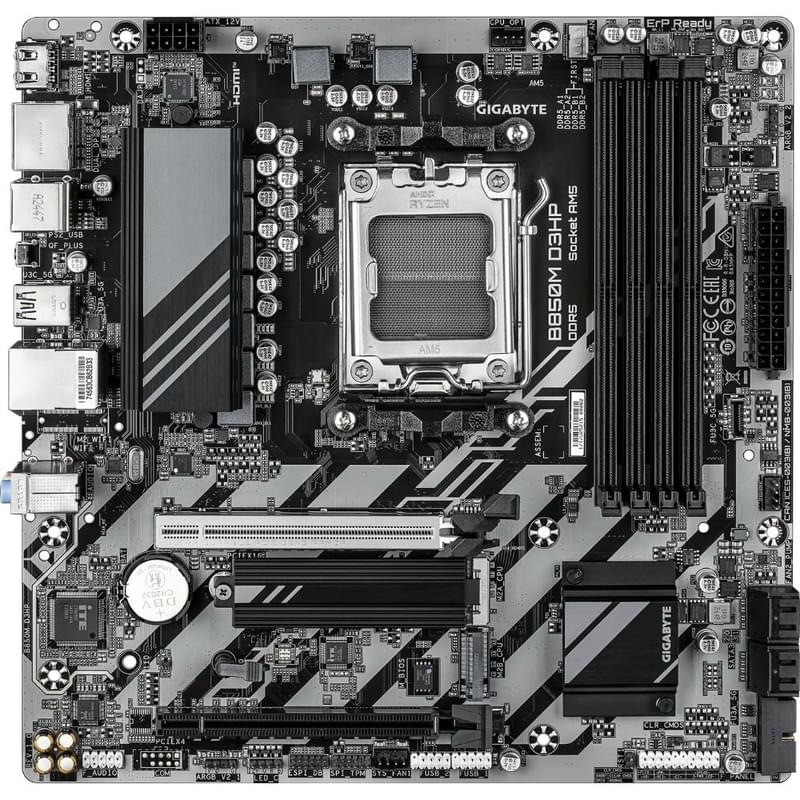 Gigabyte B850M D3HP AM5 4DDR5 1xPCI-Ex16 (HDMI+DP) mATX аналық плата - фото #0, Technodom.kz