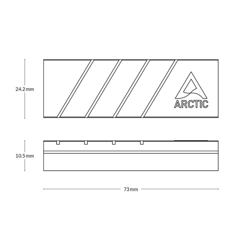 Радиатор для SSD ARCTIC M2 Pro M.2 2280 PS5 Silver [ACOTH00002A] - фото #6, Technodom.kz