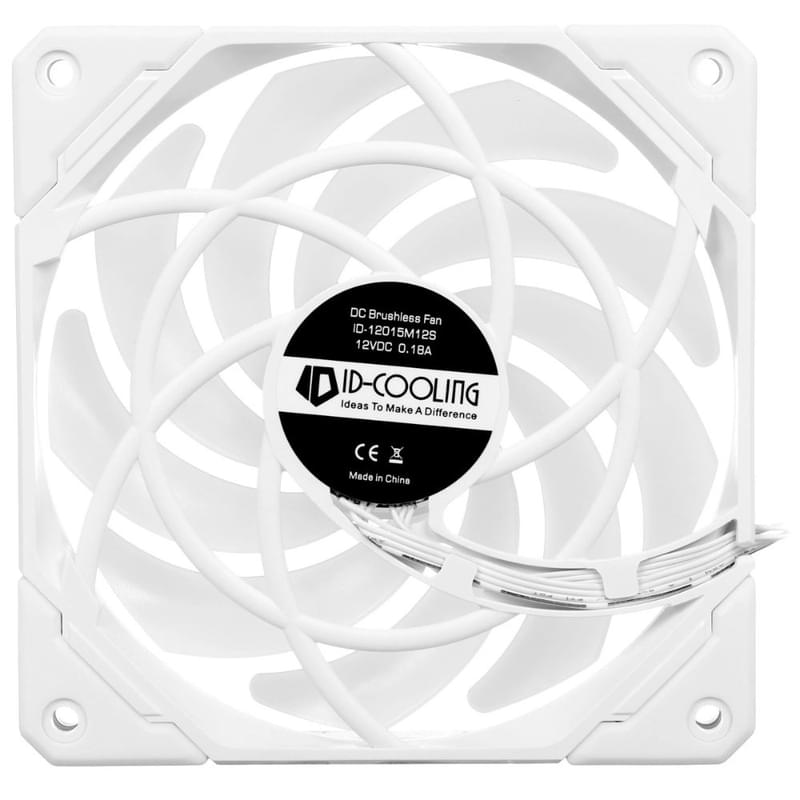 Кулер для кейса ID-COOLING NO-12015-XT ARGB SNOW White 120mm Slim [NO-12015-XT-ARGB SNOW] - фото #3, Technodom.kz