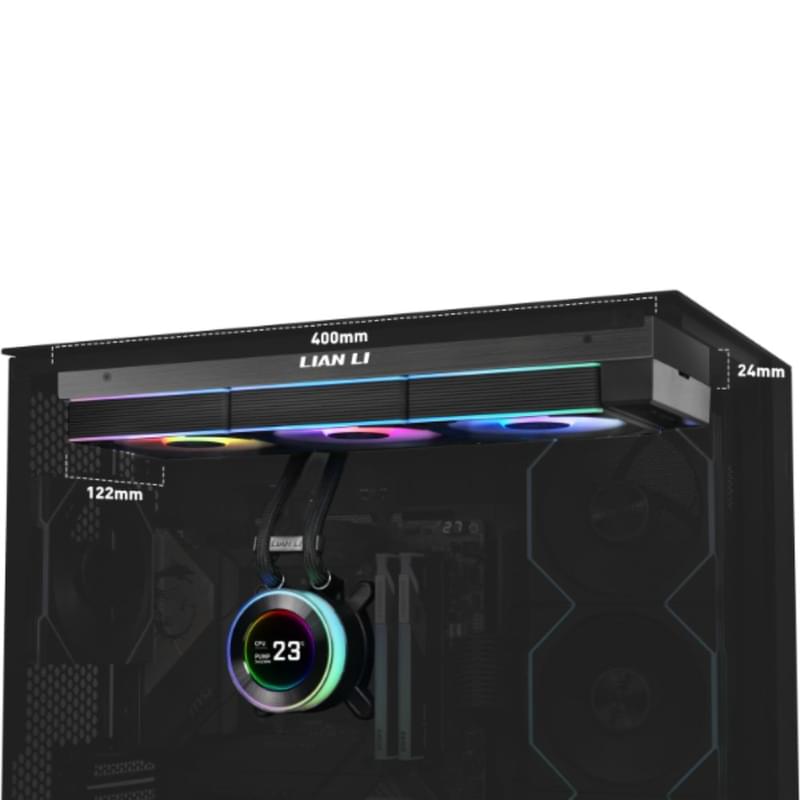 Lian Li HydroShift II LCD-C 360 CL 2.1" IPS Black CPU сұйық салқындату жүйесі - фото #2, Technodom.kz