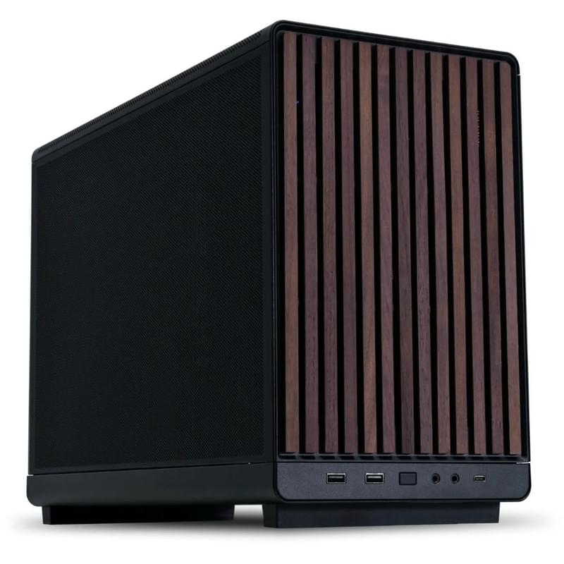 Кейс Lian Li A3-mATX Wood Edition MiniTower, Black/Wood mATX [G99.A3X-WD.00] - фото #0, Technodom.kz