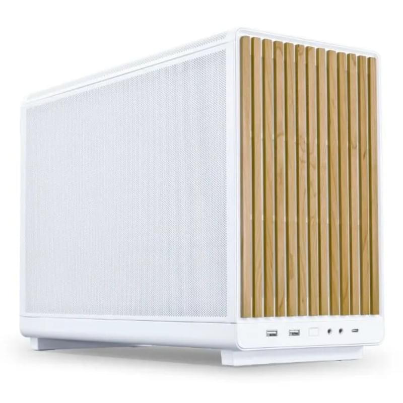 Кейс Lian Li A3-mATX Wood Edition MiniTower, White/Wood mATX [G99.A3W-WD.00] - фото #0, Technodom.kz
