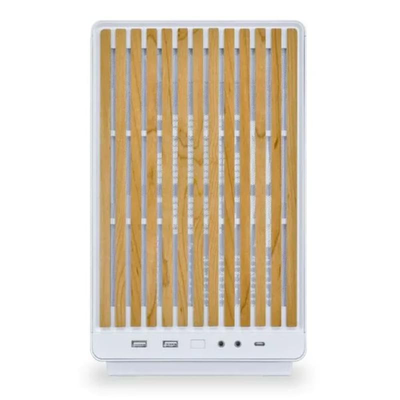 Кейс Lian Li A3-mATX Wood Edition MiniTower, White/Wood mATX [G99.A3W-WD.00] - фото #2, Technodom.kz