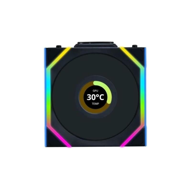 Кулер для кейса Lian Li UNI FAN SL Wireless LCD 1.6" ARGB Black 120mm x 1 Pack 1900rpm - фото #0, Technodom.kz Кулер для кейса Lian Li UNI FAN SL Wireless LCD 1.6" ARGB Black 120mm x 1 Pack 1900rpm - фото #0, Technodom.kz