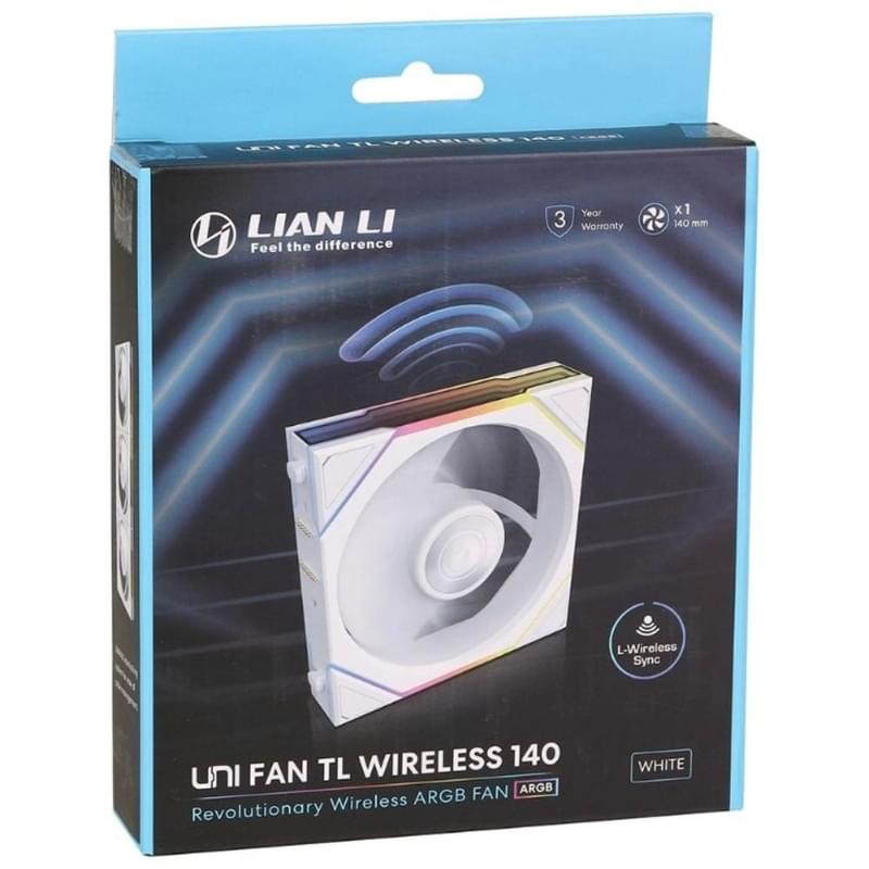 Кулер для кейса Lian Li UNI FAN TL Wireless ARGB White 140mm x 1 Pack 1800rpm - фото #3, Technodom.kz