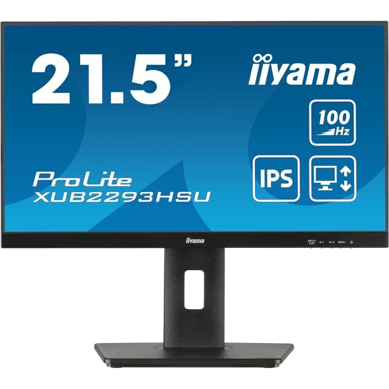 Монитор 21.5" iiyama XUB2293HSU-B7 1920x1080 16:9 IPS 100Гц (HDMI+DP) Black - фото #0, Technodom.kz