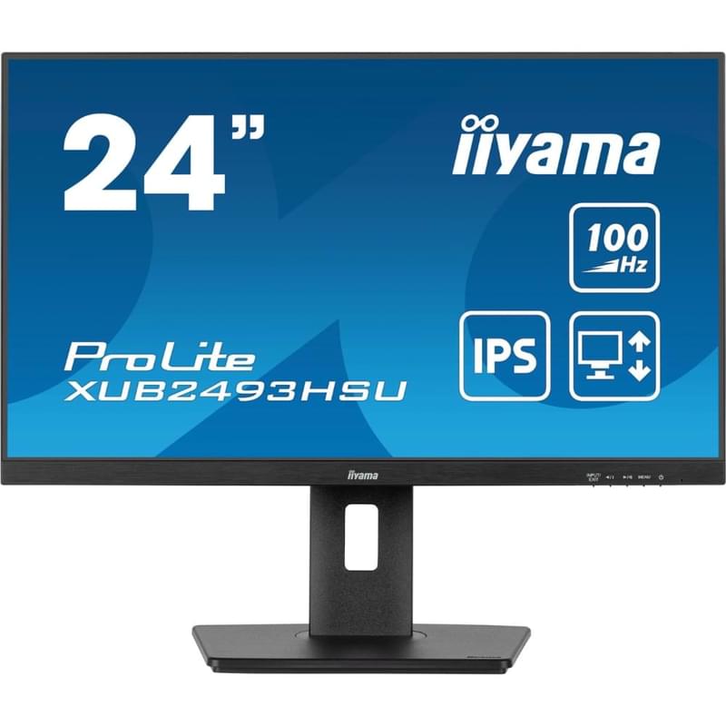 Монитор 23.8" iiyama XUB2493HSU-B7 A 1920x1080 16:9 IPS 100Гц (HDMI+DP) Black - фото #0, Technodom.kz