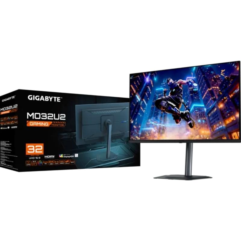 31.5" GIGABYTE MO32U2 Ойын Мониторы 3840x2160 16:9 QD-OLED 240Гц (HDMI+DP+Type-C) Black - фото #4, Technodom.kz