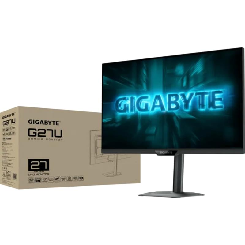 Монитор Игровой 27" GIGABYTE G27U 3840x2160 16:9 IPS 160Гц (HDMI+DP) Black - фото #4, Technodom.kz