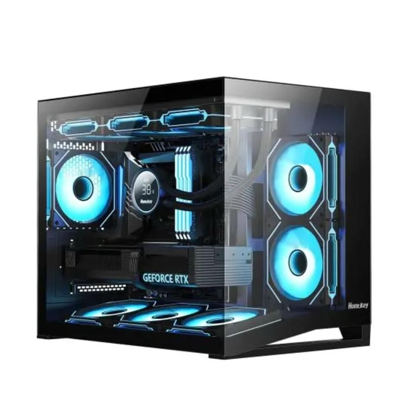 Корпус Mini Tower Huntkey S960 V2 StormX Black (mATX/ITX) без вентиляторов [S960 V2 StormX B] - фото #8, Technodom.kz