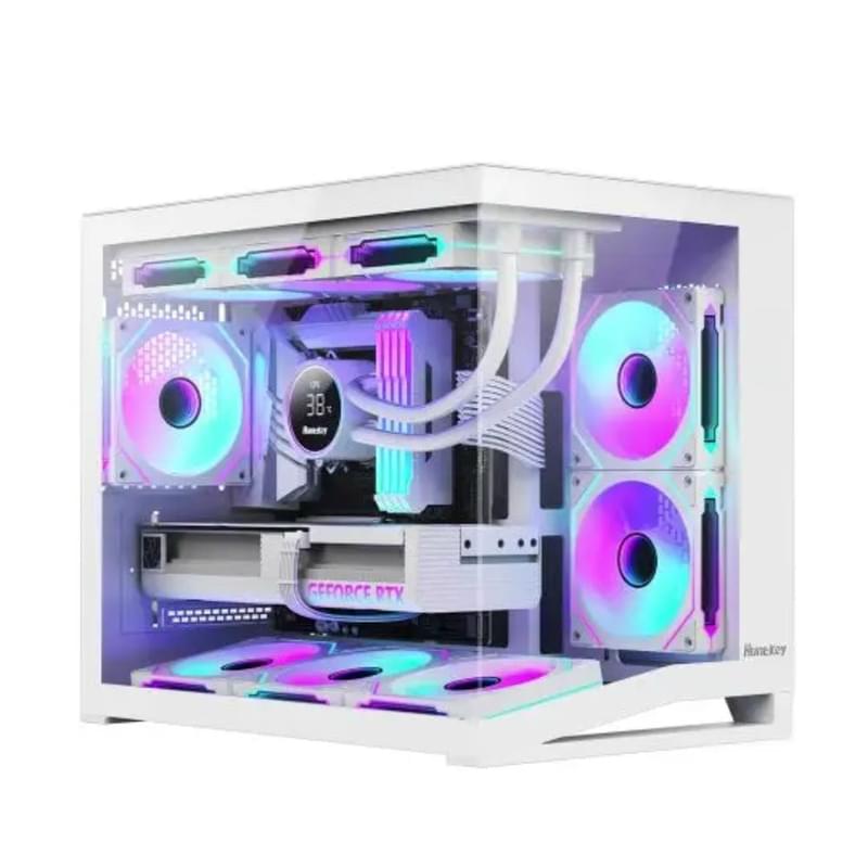Корпус Mini Tower Huntkey S960 V2 StormX White (mATX/ITX) без вентиляторов [S960 V2 StormX W] - фото #1, Technodom.kz