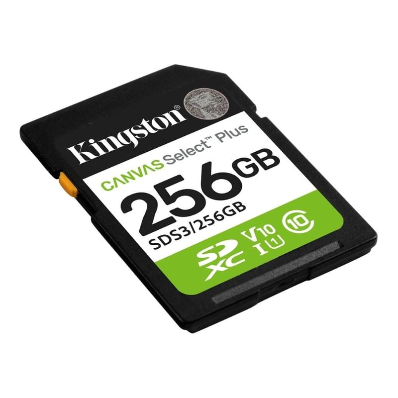 SDXC 256GB Kingston Canvas Select Plus UHS-I U1 V10 150MB/s жад картасы [SDS3/256GB] - фото #1, Technodom.kz