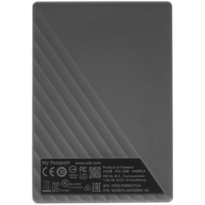 Внешний HDD 2.5" 5TB WD My Passport USB 3.2 Gen1 Black [WDBPKJ0050BBK-WESN] - фото #1, Technodom.kz