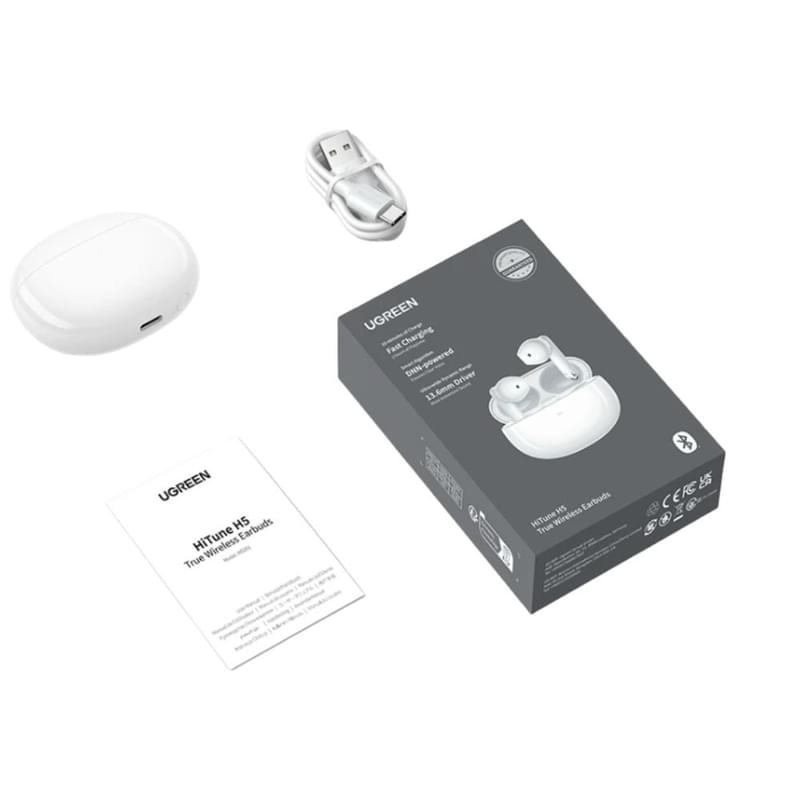 Құлаққап UGREEN WS201 HiTune H5 Bluetooth 5.3 Multipoint IPX5 (15612) - фото #1, Technodom.kz