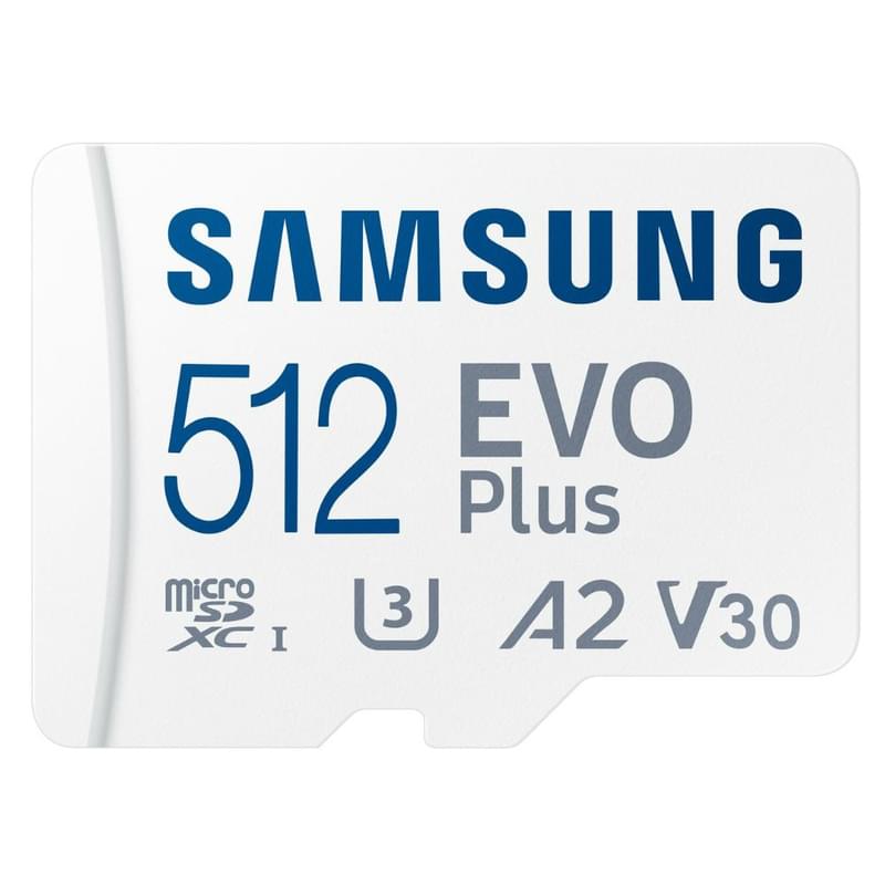 Карта памяти MicroSD 512GB Samsung EVO Plus UHS-I 160MB/s Class 10 + SD Adapter [MB-MC512SA/EU] - фото #0, Technodom.kz
