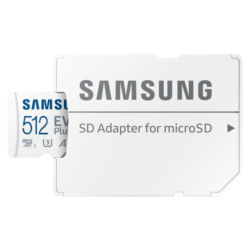 Карта памяти MicroSD 512GB Samsung EVO Plus UHS-I 160MB/s Class 10 + SD Adapter [MB-MC512SA/EU] - фото #2, Technodom.kz