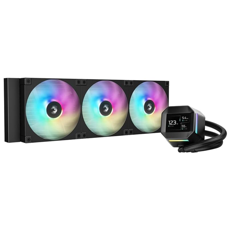 Система жидкостного охлаждения для CPU DeepCool LM420 2.4" LCD Black [R-LM420-BKDMMC-1] - фото #0, Technodom.kz