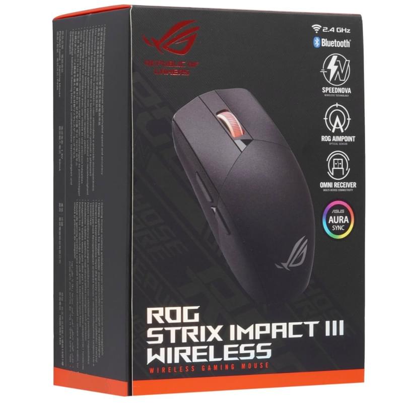 Сымсыз ойын тінтуірі ASUS P520 ROG STRIX IMPACT III, Black - фото #4, Technodom.kz Сымсыз ойын тінтуірі ASUS P520 ROG STRIX IMPACT III, Black - фото #4, Technodom.kz