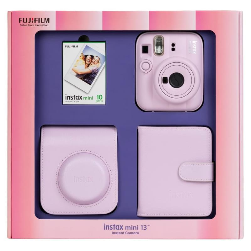 Сыйлық қаптамасындағы FUJIFILM Instax Mini Цифрлық фотоаппараты 13 Blossom Pink - фото #0, Technodom.kz