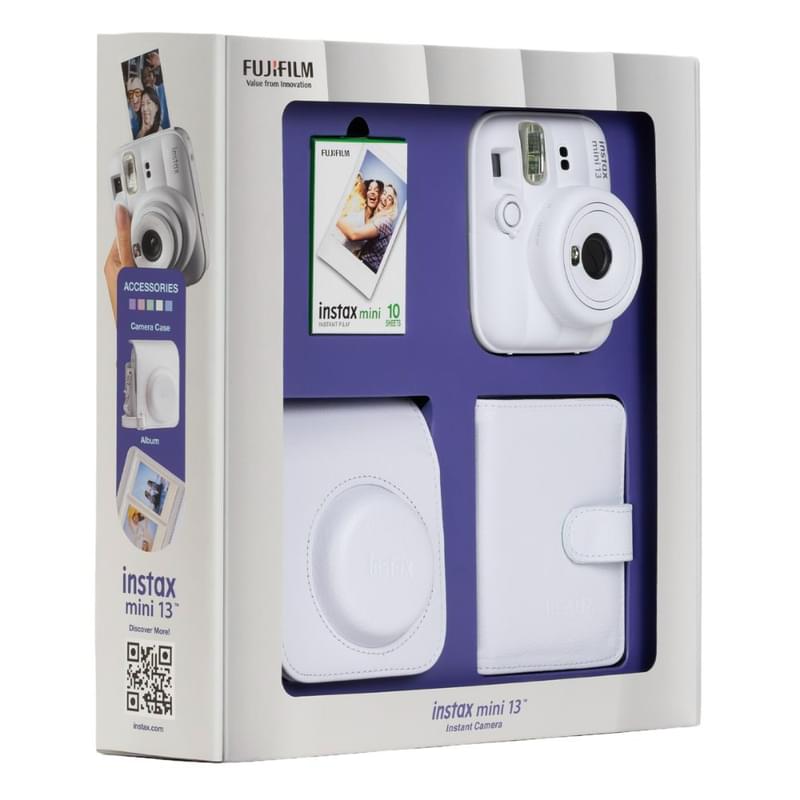 Сыйлық қаптамасындағы FUJIFILM Instax Mini Цифрлық фотоаппараты 13 Clay White - фото #1, Technodom.kz Сыйлық қаптамасындағы FUJIFILM Instax Mini Цифрлық фотоаппараты 13 Clay White - фото #1, Technodom.kz
