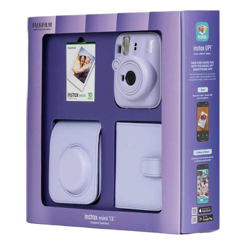 Сыйлық қаптамасындағы FUJIFILM Instax Mini Цифрлық фотоаппараты 13 Lilac Purple - фото #2, Technodom.kz