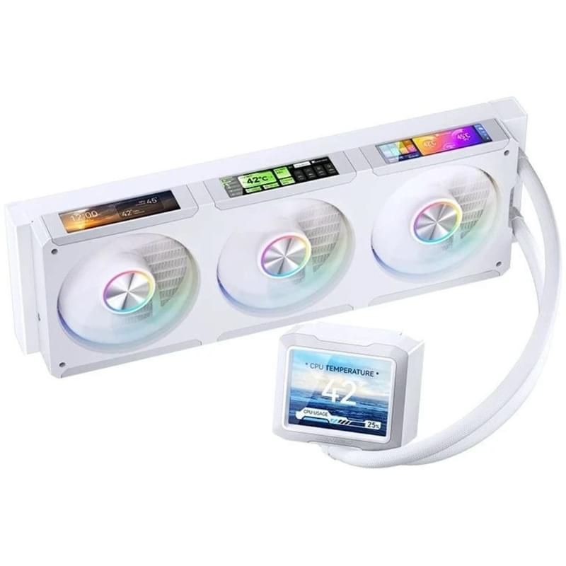 Система жидкостного охлаждения для CPU Jonsbo TF3-360SCW 360 4xLCD White [TF3-360SCW White] - фото #0, Technodom.kz