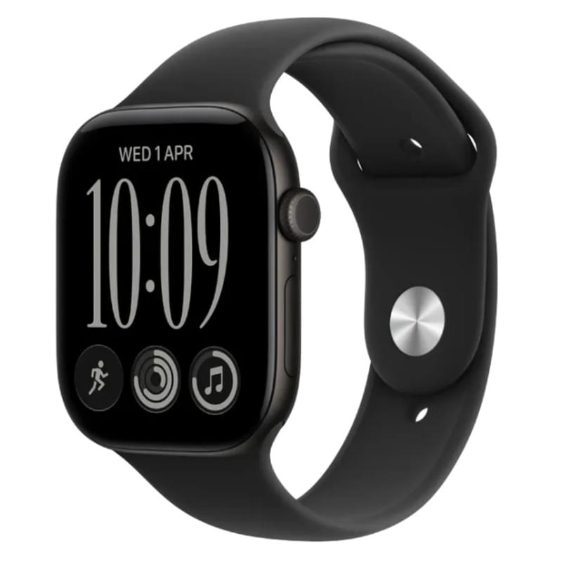 Смарт Часы Apple Watch Series 12 GPS 46mm Black Aluminium Case with Black Sport Band - M/L - фото #0, Technodom.kz Смарт Часы Apple Watch Series 12 GPS 46mm Black Aluminium Case with Black Sport Band - M/L - фото #0, Technodom.kz