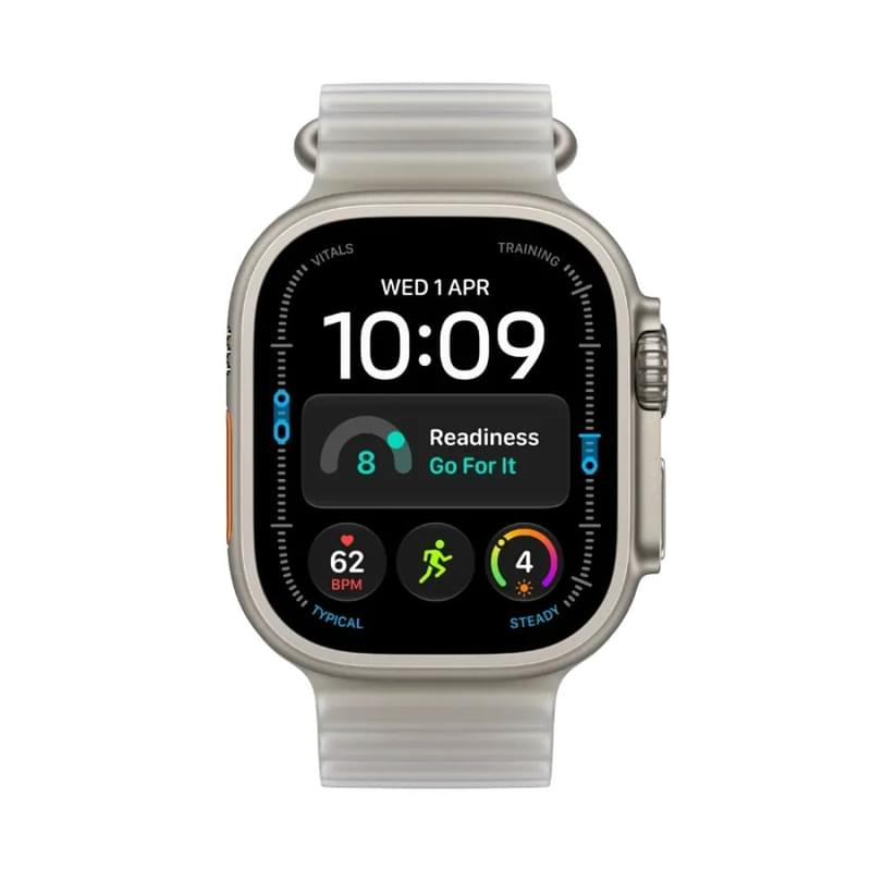Apple Watch Ultra 4 GPS + Cellular 49mm Natural Titanium Case with Translucent Grey Ocean Band (MJAD4QI/A) Смарт сағаты - фото #1, Technodom.kz Apple Watch Ultra 4 GPS + Cellular 49mm Natural Titanium Case with Translucent Grey Ocean Band (MJAD4QI/A) Смарт сағаты - фото #1, Technodom.kz