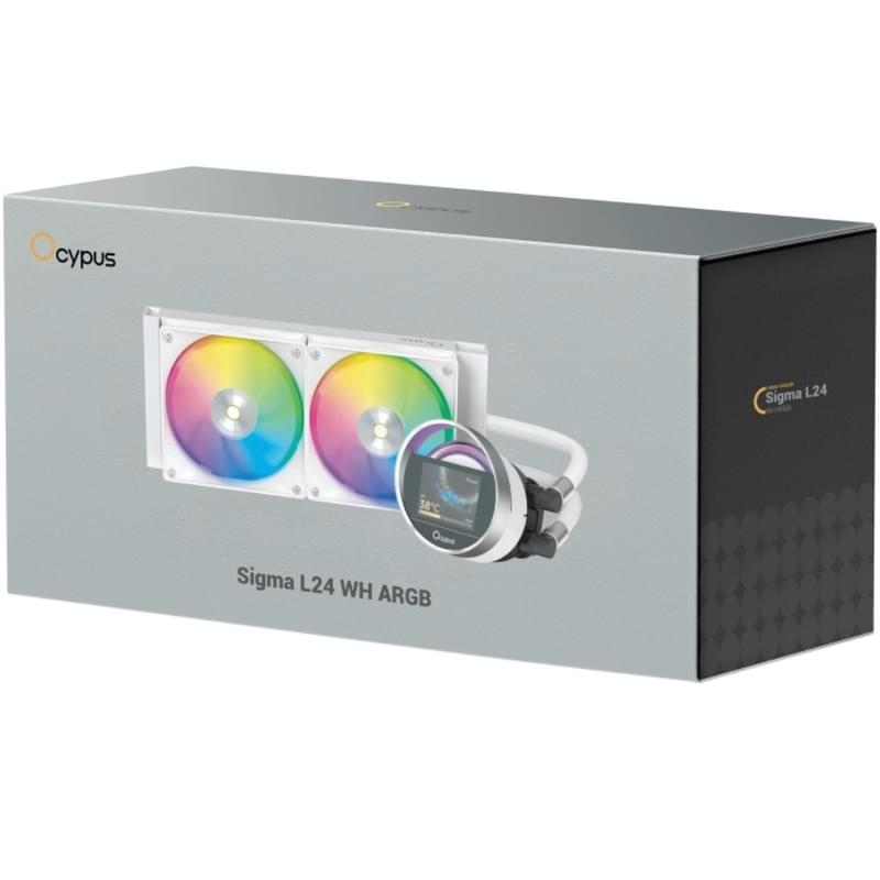 CPU үшін сұйық салқындату жүйесі Ocypus Sigma L24 IPS 240mm White [Sigma-L24-WH2AAWWN00X-GL] - фото #3, Technodom.kz