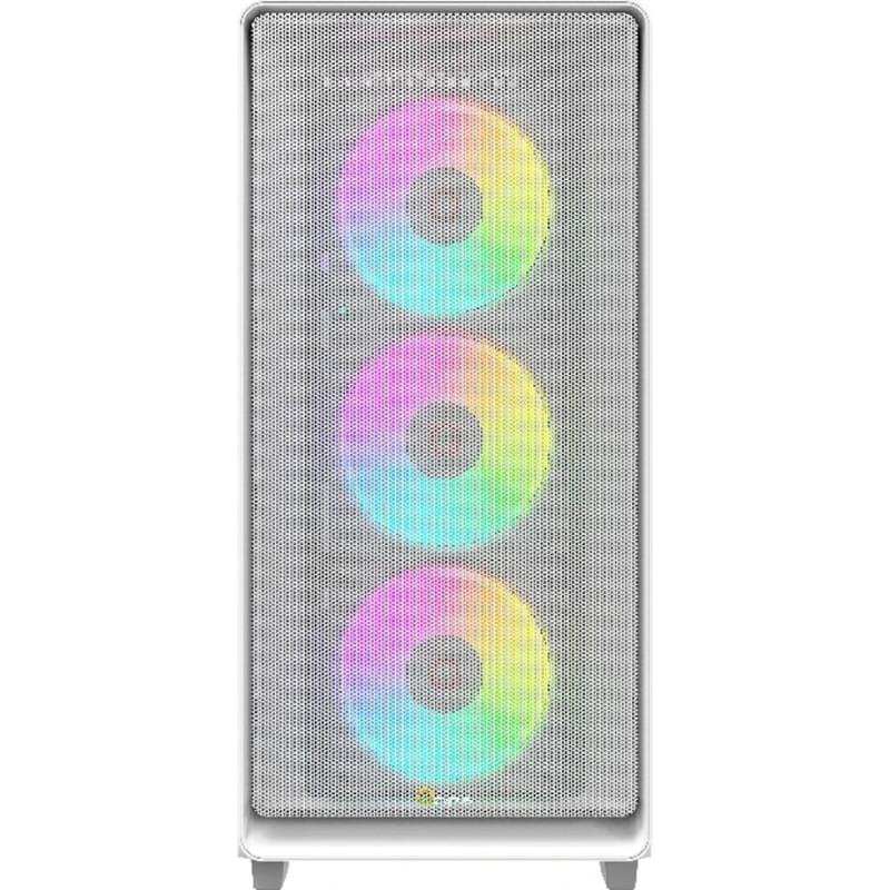 Mid Tower Ocypus Gamma C60 TG ARGB White ATX/mATX/ITX 4x120mm корпусы [Gamma-C60-WHG400XX-GL] - фото #1, Technodom.kz