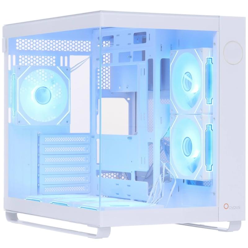 Корпус Mid Tower Ocypus Iota C70 TG LCD White ATX/mATX/ITX 6x120mm [Iota-C70-WHD600XX-GL] - фото #0, Technodom.kz
