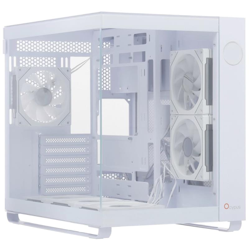 Корпус Mid Tower Ocypus Iota C70 TG LCD White ATX/mATX/ITX 6x120mm [Iota-C70-WHD600XX-GL] - фото #1, Technodom.kz