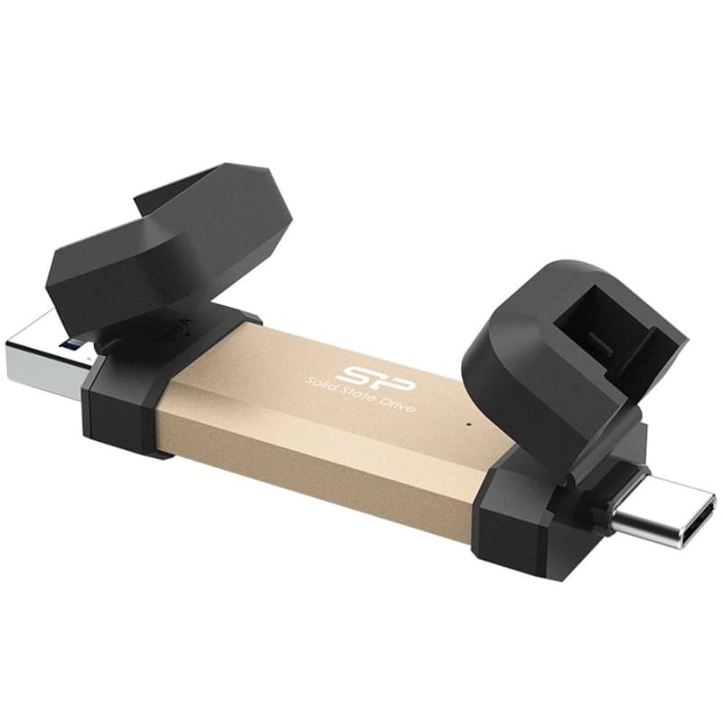 Внешний SSD 500GB Silicon Power DS72 USB 3.2 Gen 2 Type-C Gold [SP500GBUC3S72V1G] - фото #3, Technodom.kz