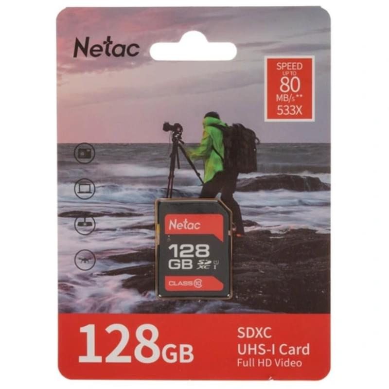 Карта памяти SDXC 128GB Netac P600, U1, Class 10, 90MB/s (NT02P600STN-128G-R) - фото #1, Technodom.kz Карта памяти SDXC 128GB Netac P600, U1, Class 10, 90MB/s (NT02P600STN-128G-R) - фото #1, Technodom.kz